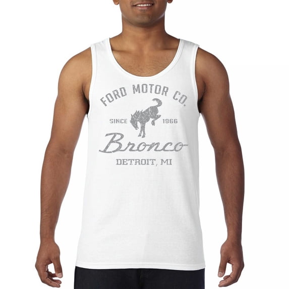 Ford Motor Co Bronco Detroit MI Tank Top Vintage Truck Since 1966 4x4 Off Road Adventure Classic Car Fan Men's Top