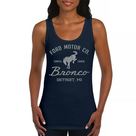Ford Motor Co Bronco Detroit MI Women's Tank Top Vintage Truck Since 1966 4x4 Off Road Adventure Classic Car Fan