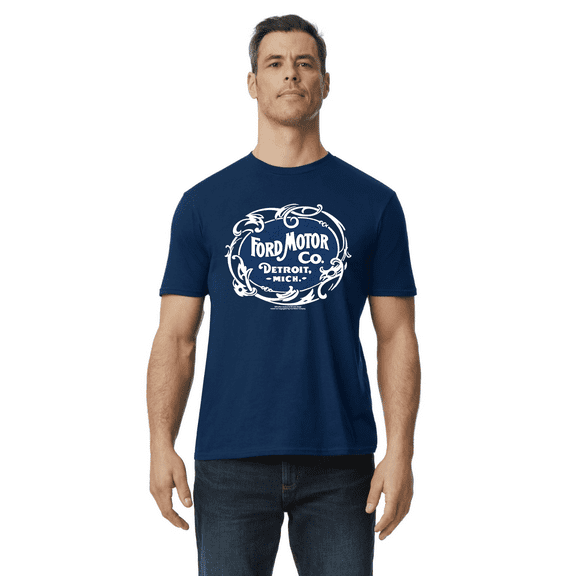 Ford Motor Company Sign Detroit MI T-shirt Short Sleeve Tee Mens Graphic Tees