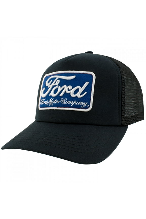 Motor Company Men's Trucker Hat 3D Embroidered Patch Snapback Cap (Dark Navy)