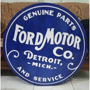 Ford Motor Pure Porcelain Enamel Heavy Metal Sign 30 x 30 inches Double Side