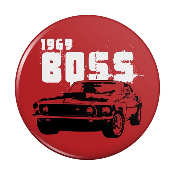 Ford Mustang 1969 Boss Kitchen Refrigerator Locker Button Magnet