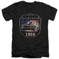 thumbnail image 1 of Ford Mustang 1969 Flag Unisex Adult V-Neck T Shirt,Black, 2X-Large, 1 of 2