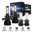 thumbnail image 1 of For Ford Mustang 2005-2012 4Pcs 8000 Lumens White 6000k LED Headlights Bulbs, Hi-Lo Beam Fog Lights Combo 9008 H10 KIT, Canbus No Error High Power Lamps, Plug-N-Play, 1 of 12