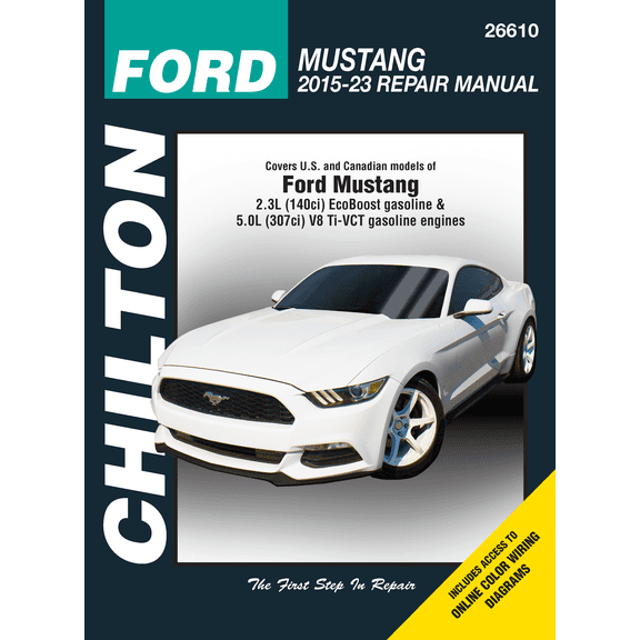 Ford Mustang (2015-2023) Repair Manual, Full Color, Step-by-Step Instructions, Photos, Wiring Diagrams