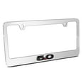 thumbnail image 1 of Ford Mustang 5.0 in 3D American-Made Mirror Chrome Metal License Plate Frame, 1 of 8