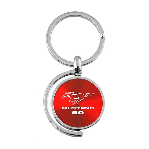 Ford Mustang 5.0 Spinner Key Ring (Red)