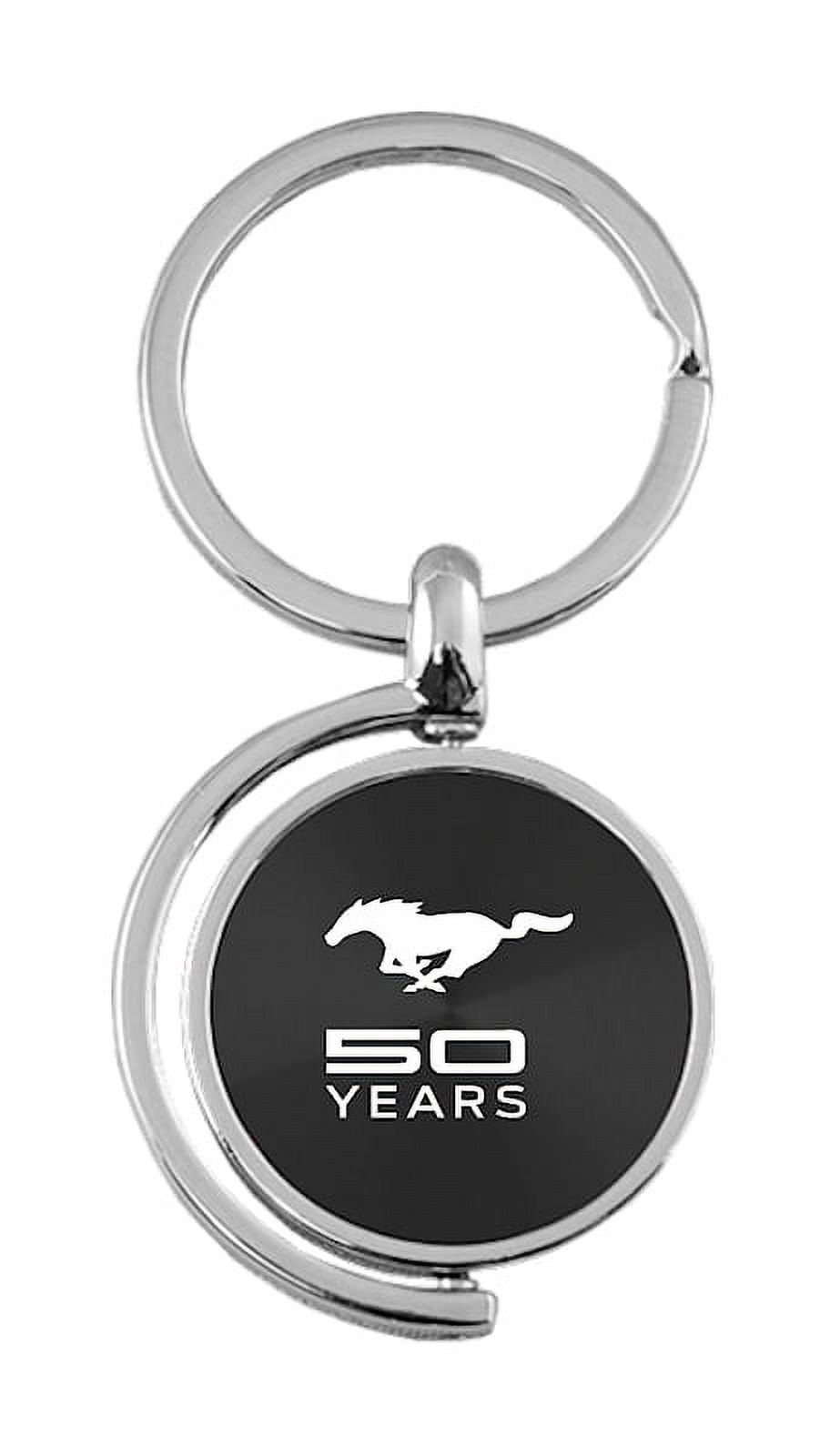 Ford Mustang 50 Years Spinner Key Ring (Black)