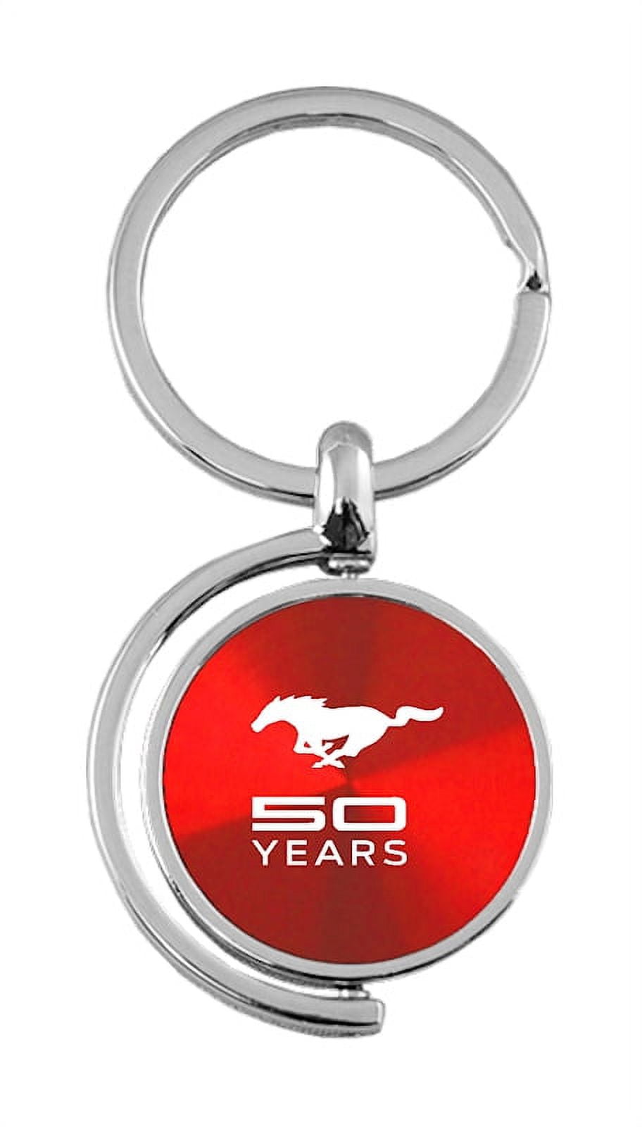 Ford Mustang 50 Years Spinner Key Ring (Red)