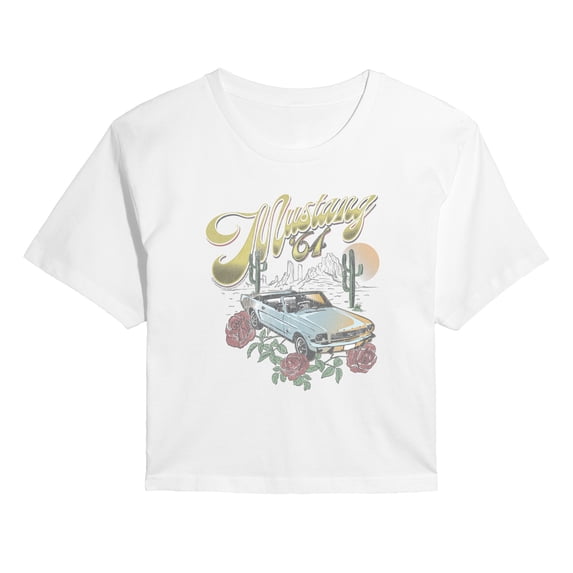 Ford - Mustang 64 - Juniors Cropped Graphic T-Shirt