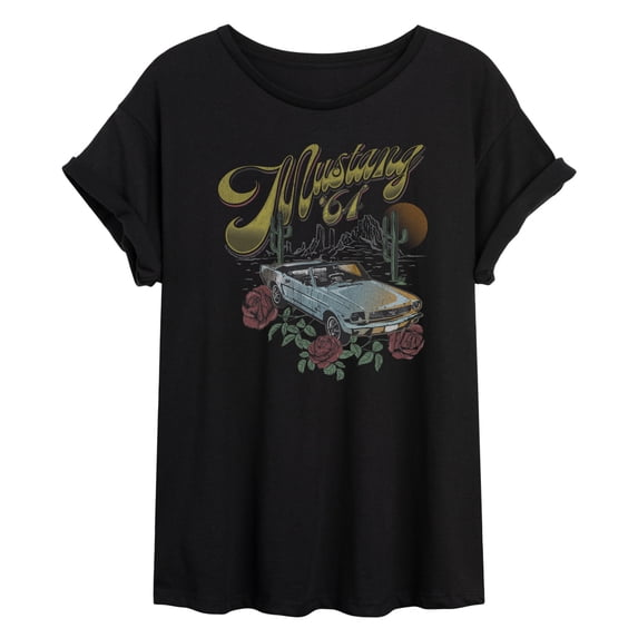 Ford - Mustang 64 - Juniors Oversized Graphic T-Shirt