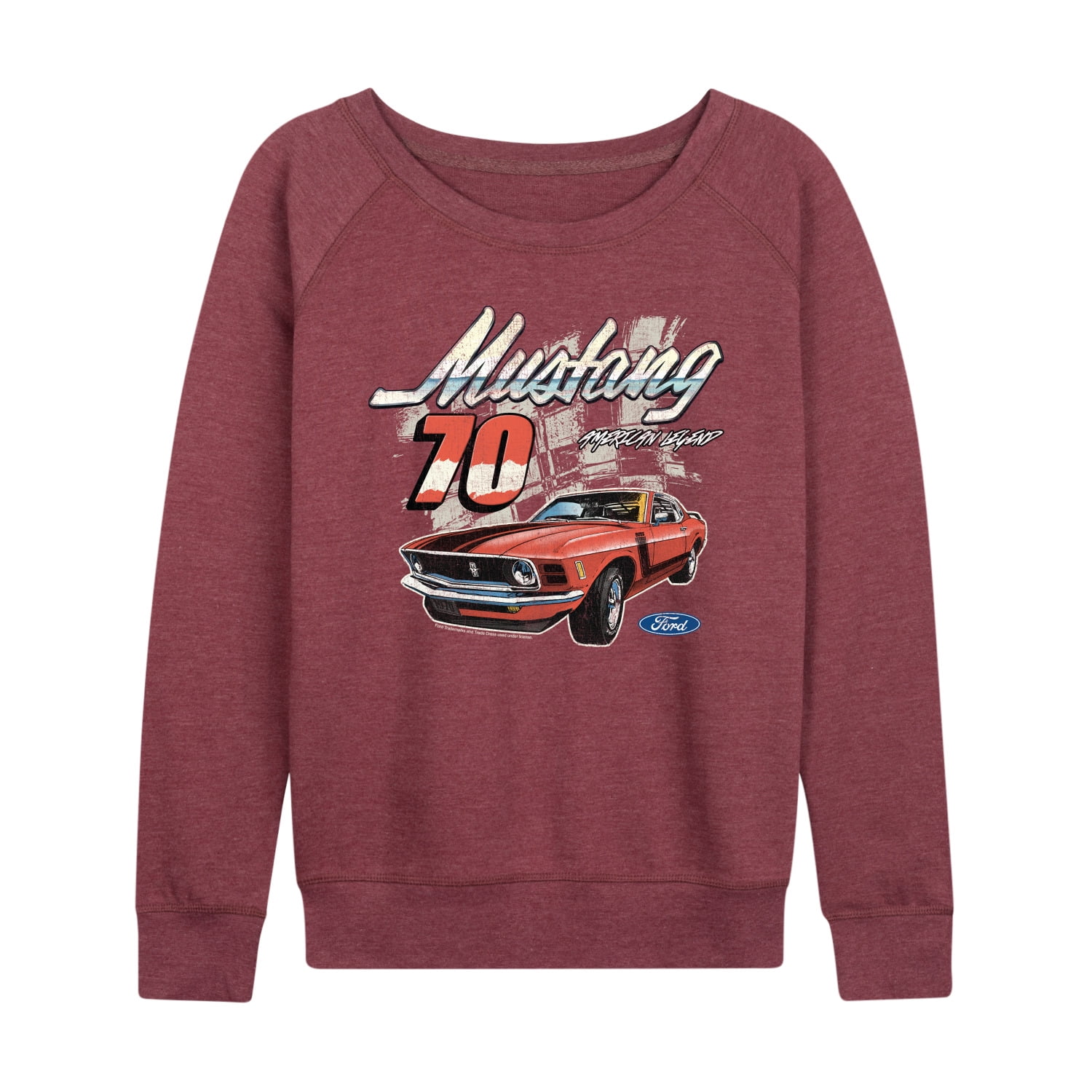 Ford - Mustang 70 - Women's French Terry Long Sleeve Pullover