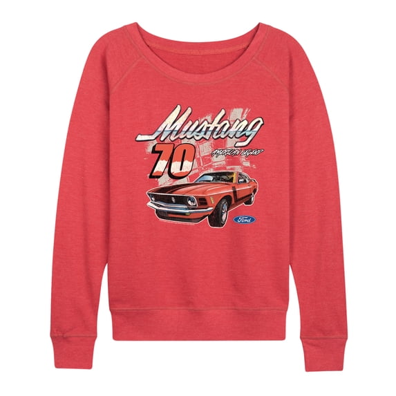 Ford - Mustang 70 - Women's French Terry Long Sleeve Pullover