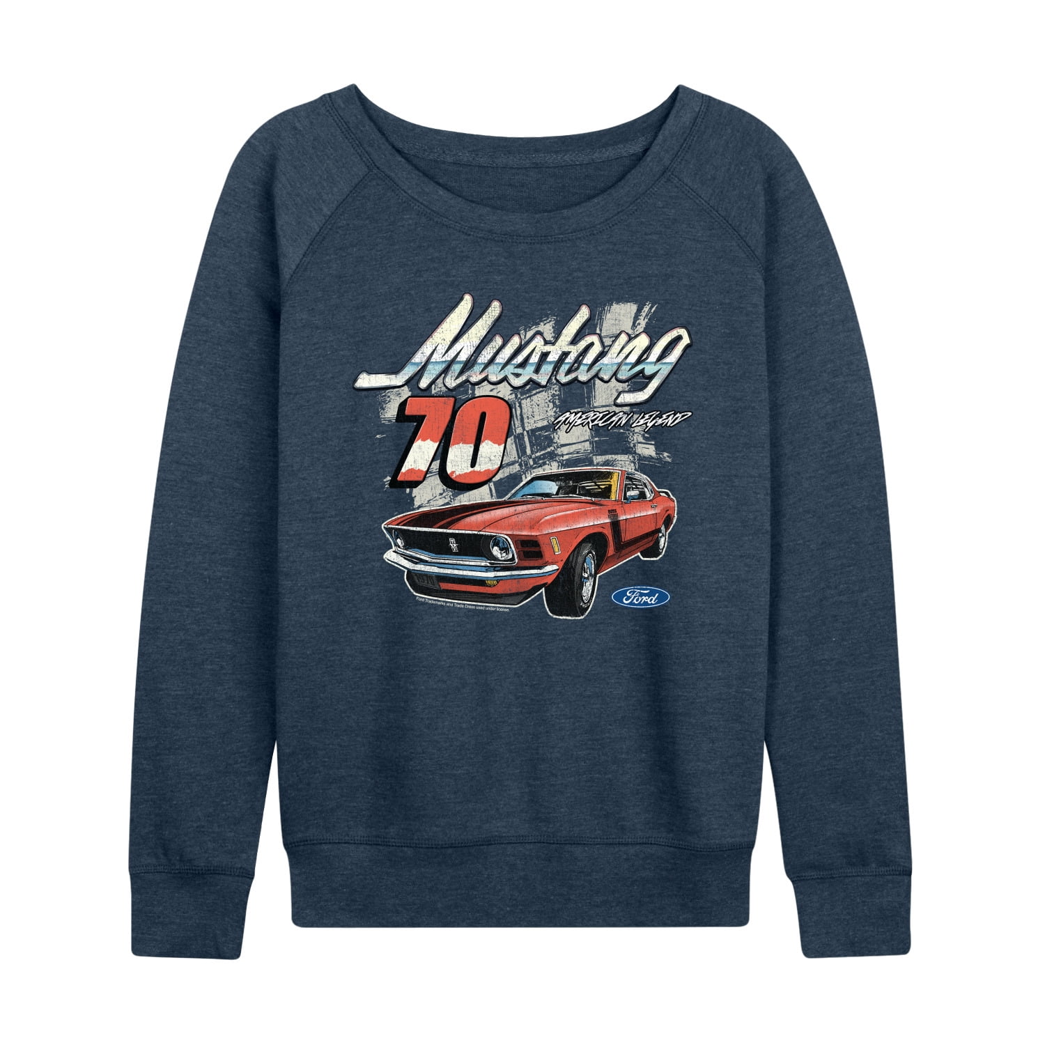 Ford - Mustang 70 - Women's French Terry Long Sleeve Pullover