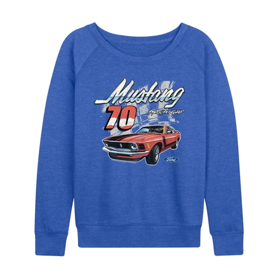 Ford - Mustang 70 - Women's French Terry Long Sleeve Pullover