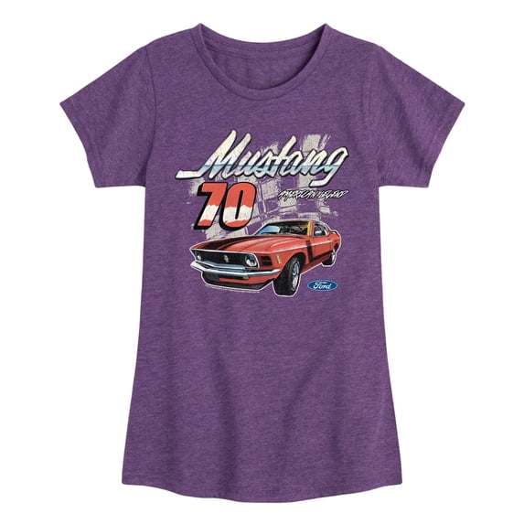 Ford - Mustang 70 Girls' Fitted Short Sleeve Graphic T-Shirt