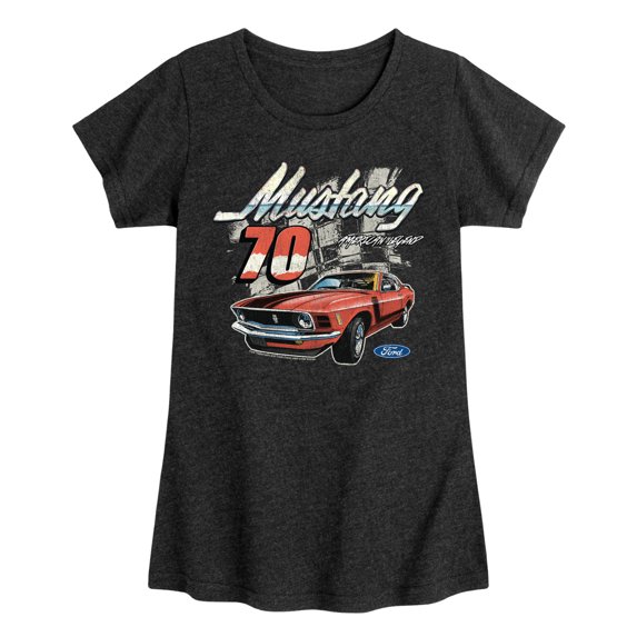 Ford - Mustang 70 Girls' Fitted Short Sleeve Graphic T-Shirt