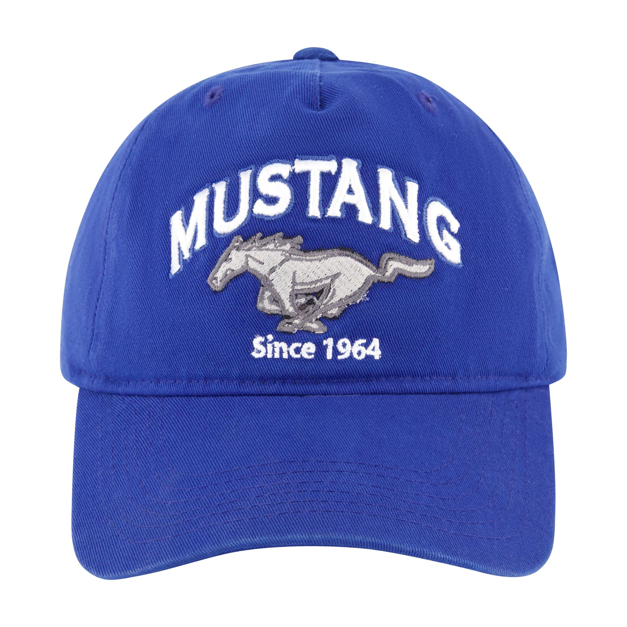 Ford Mustang Baseball Cap, Adult Men's Snapback Baseball Hat with Curved Brim, Navy, One Size
