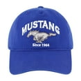 thumbnail image 1 of Ford Mustang Baseball Cap, Adult Men's Snapback Baseball Hat with Curved Brim, Navy, One Size, 1 of 5