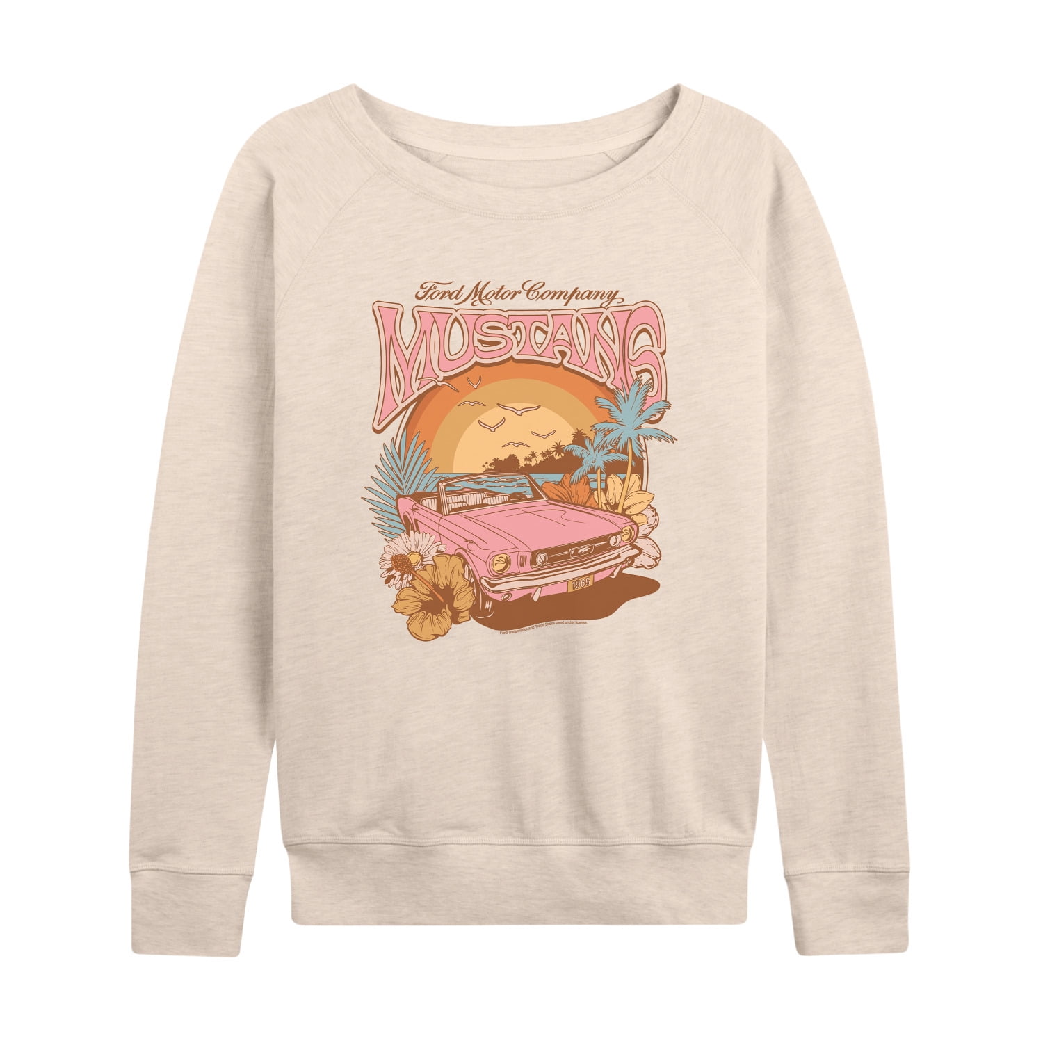 Ford - Mustang Beach - Women's French Terry Long Sleeve Pullover