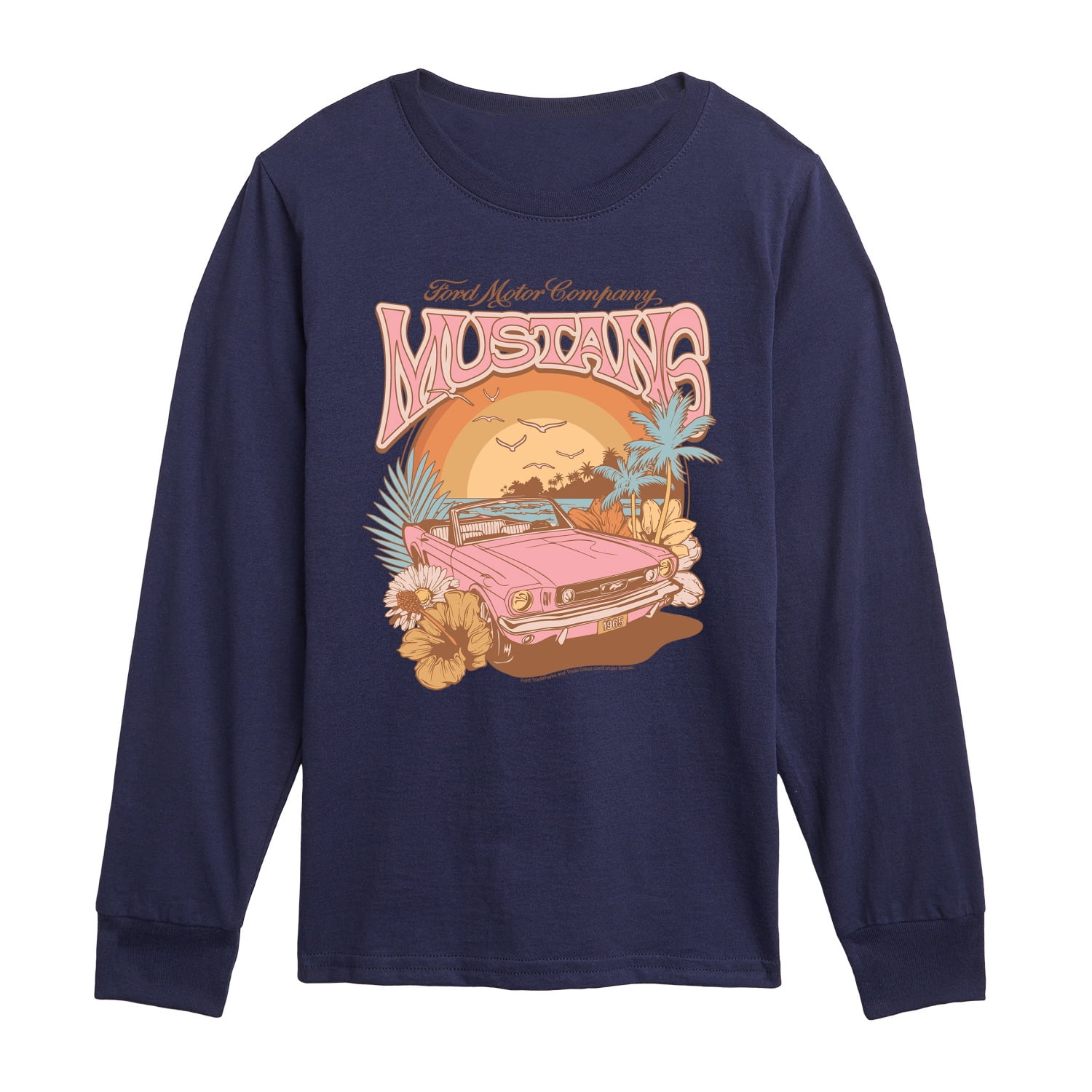 Ford - Mustang Beach - Youth Boys Long Sleeve Graphic T-Shirt