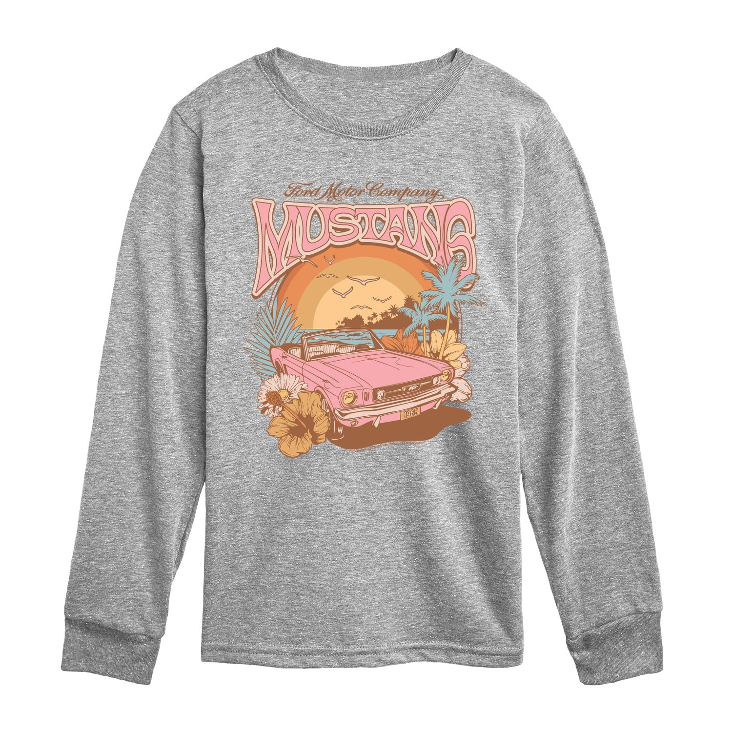 Ford - Mustang Beach - Youth Boys Long Sleeve Graphic T-Shirt