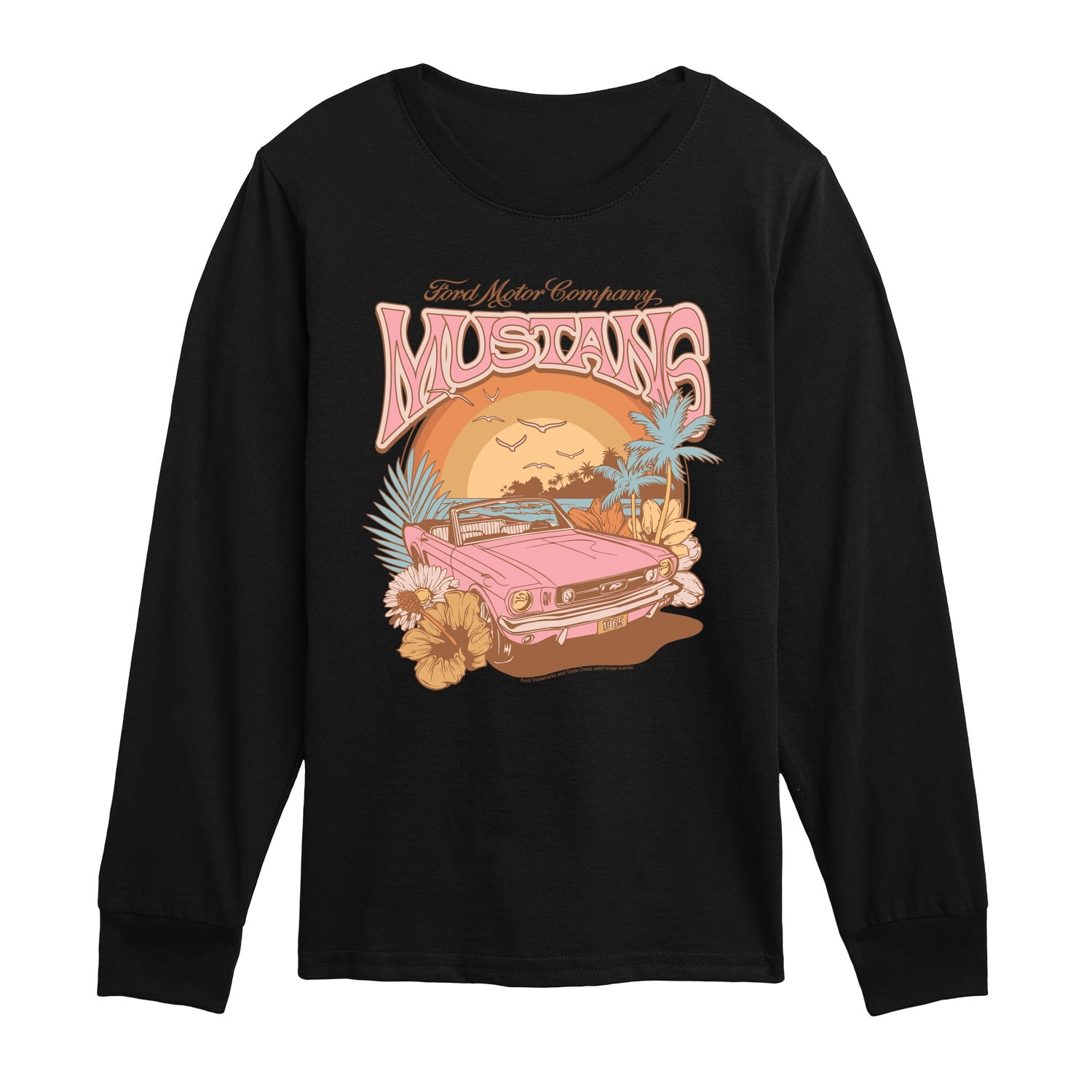 Ford - Mustang Beach - Youth Boys Long Sleeve Graphic T-Shirt