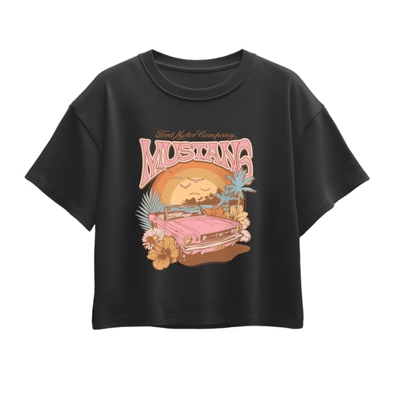 Ford - Mustang Beach - Youth Girls Boxy T-Shirt