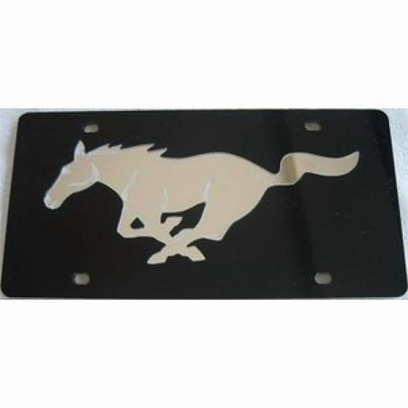 Ford Mustang Black Laser License Plate