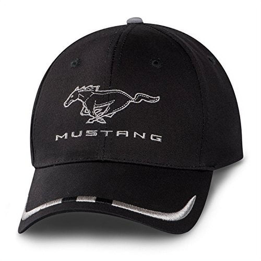 Black Mustang Cap Ford Baseball Racing