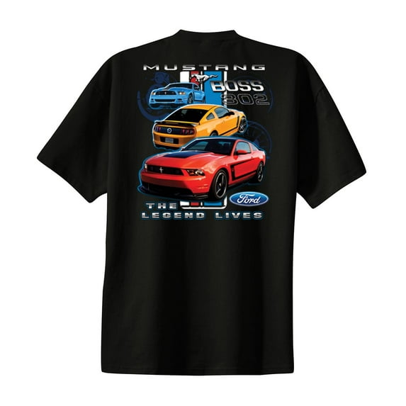 Ford Mustang Boss 302 Legend Lives Design Ford Motors Car Enthusiast Racing Performance Tough Hotrod Race-Black-Medium