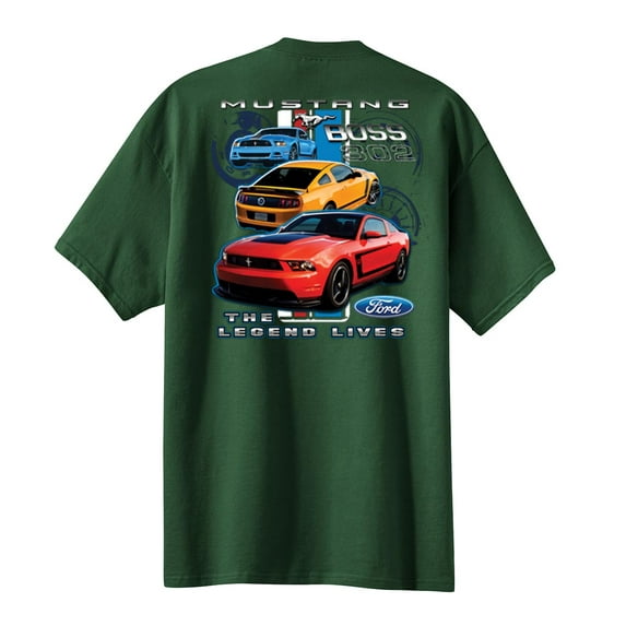Ford Mustang Boss 302 Legend Lives Design Ford Motors Car Enthusiast Racing Performance Tough Hotrod Race-Forest-XXXL