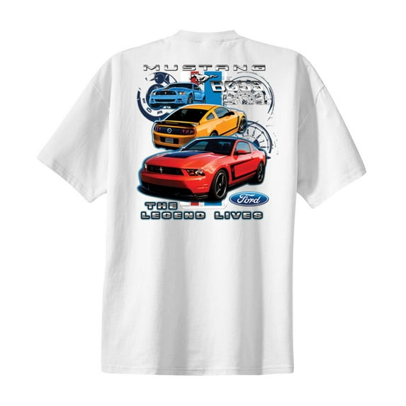 Ford Mustang Boss 302 Legend Lives Design Ford Motors Car Enthusiast Racing Performance Tough Hotrod Race-White-Large