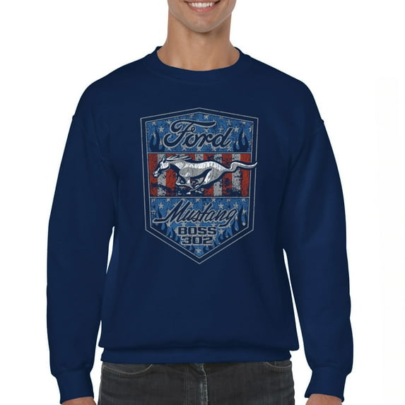 Ford Mustang Boss 302 Sweatshirt American Muscle Car Fan Performance Racing Road Runner V8 1969 2012 Crewneck