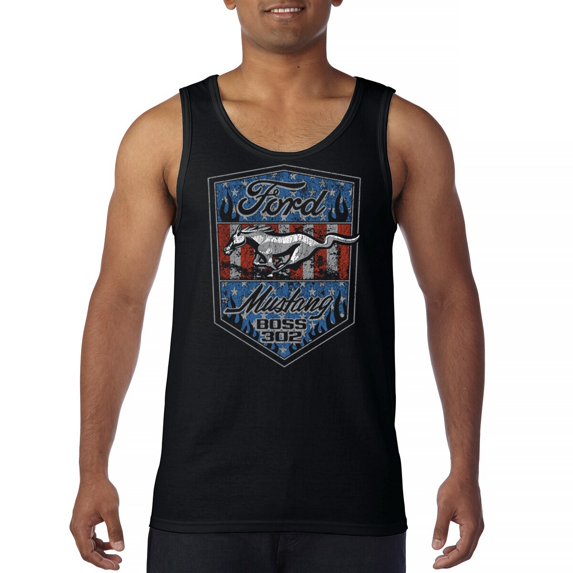 Ford Mustang Boss 302 Tank Top American Muscle Car Fan Performance Racing Road Runner V8 1969 2012 Men's Top