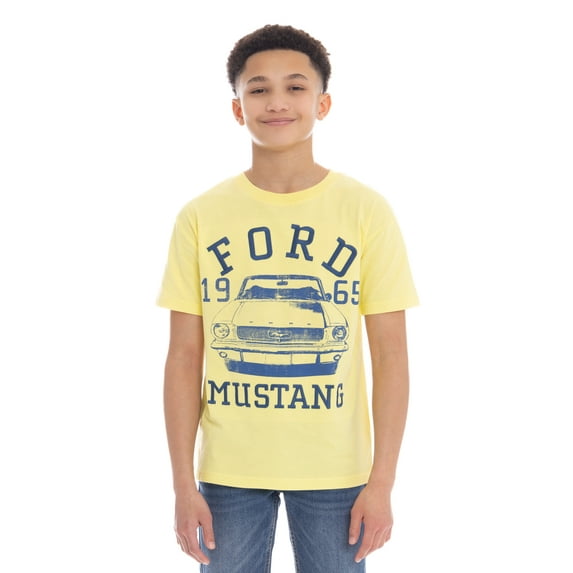 Ford Mustang Boys Short Sleeve Graphic T-Shirt, Sizes 4-18