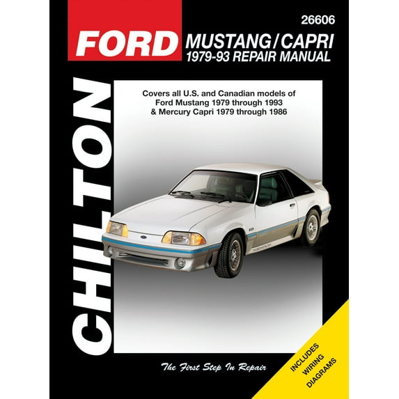 Ford Mustang/Capri (1979-93) for of Ford Mustang (1979-93) & Mercury Capri (1979-86) Chilton Repair Manual (USA) ^