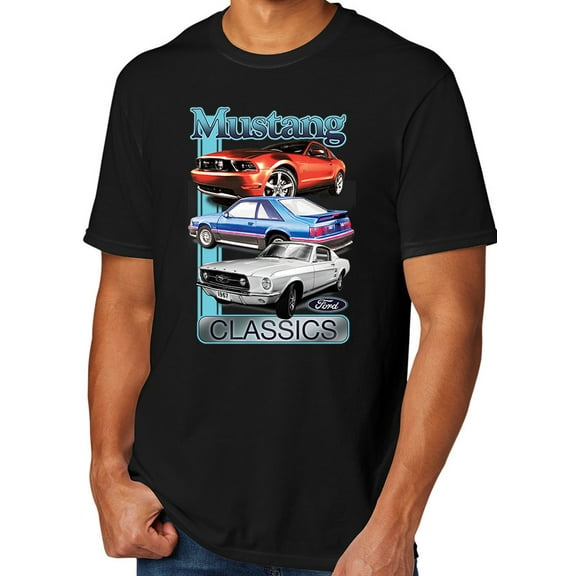 Ford Mustang Classics Men's TriBlend Tee Shirt, Large Black
