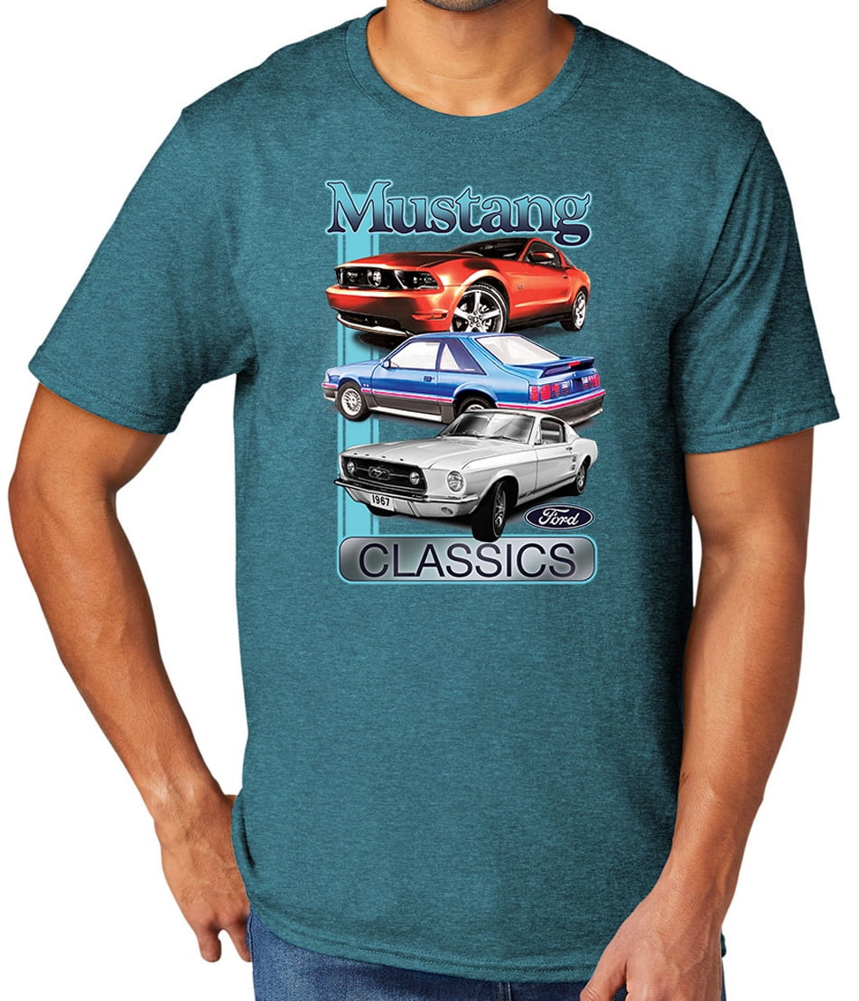 Ford Mustang Classics Men's TriBlend Tee Shirt, Medium Coyote