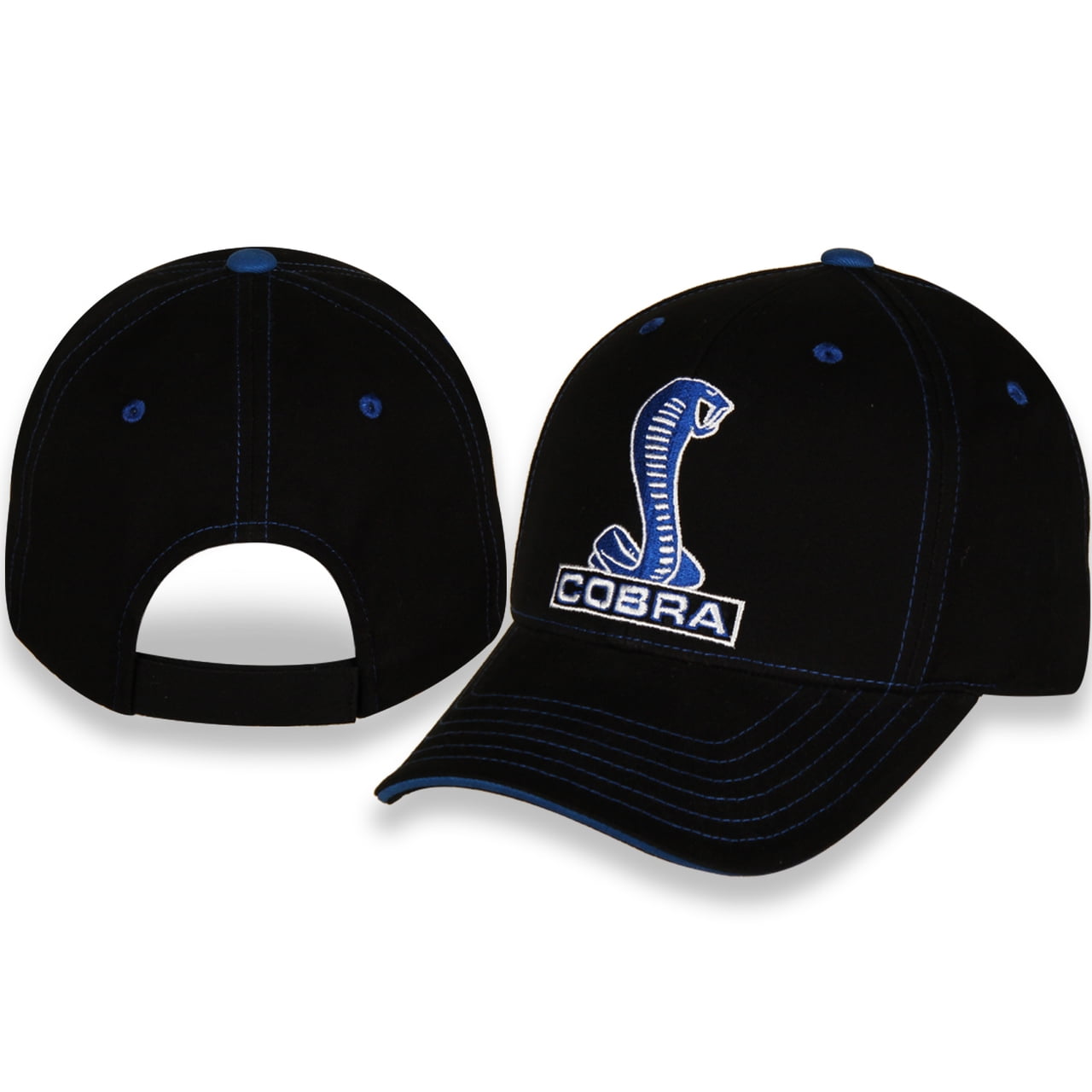 Ford Mustang Cobra Black and Blue Cotton Hat - Adult