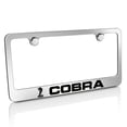 thumbnail image 1 of Ford Mustang Cobra Chrome Metal License Plate Frame, 1 of 3