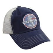 Ford Mustang Cobra Logo Blue Mesh Stripe Baseball Hat
