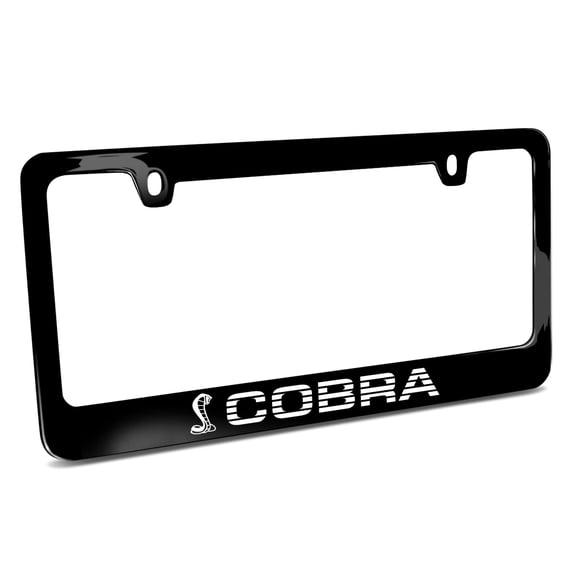 Ford Mustang Cobra Speed-Line Black Metal License Plate Frame