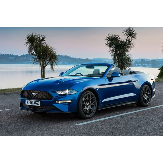 Ford Mustang EcoBoost Convertible Classic Car Wall Art Home Decor - 20x30 Inch Laminated Poster - Stunning Detail and Bold Colors