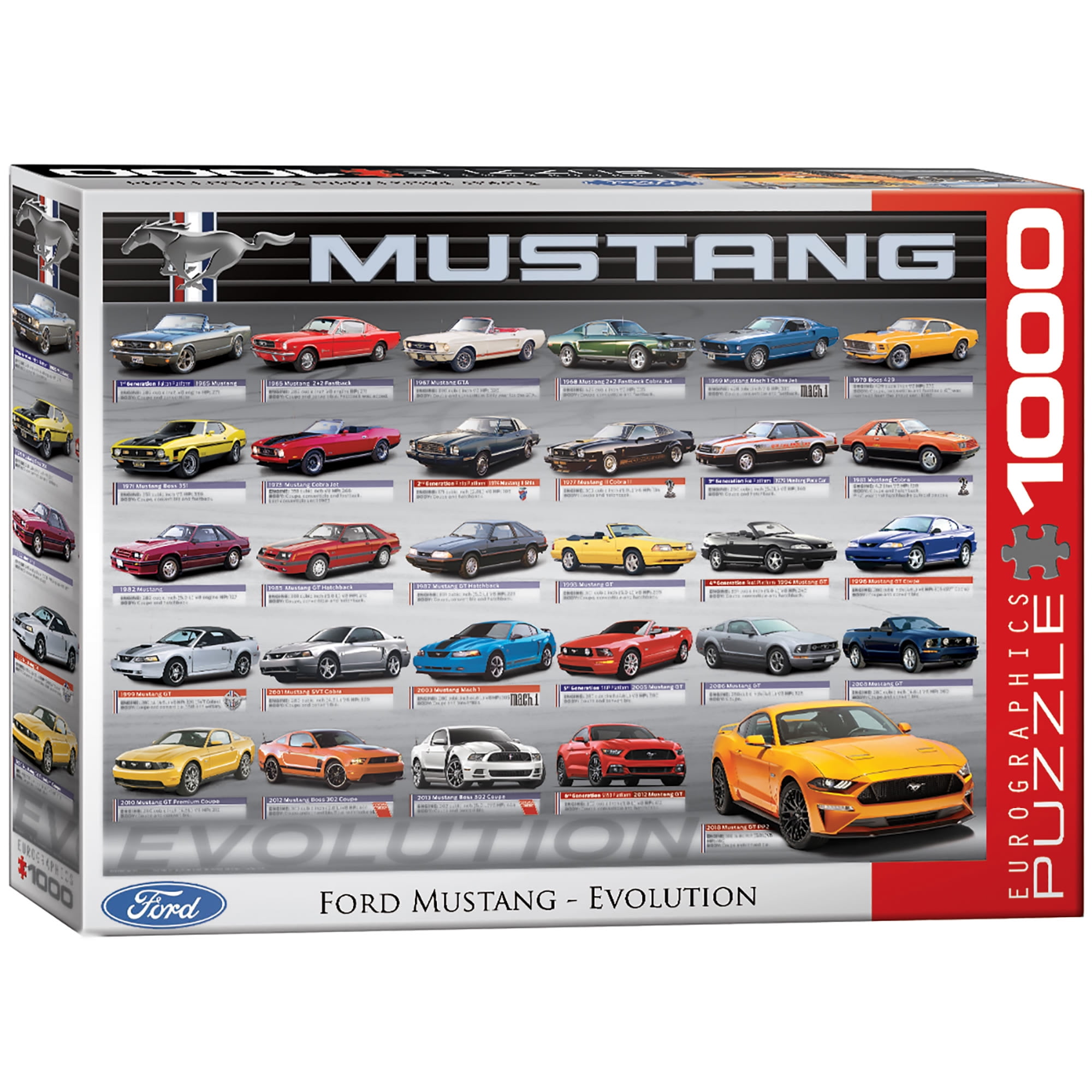 Ford Mustang Evolution 50th Anniversary Puzzle, 1000 Pieces