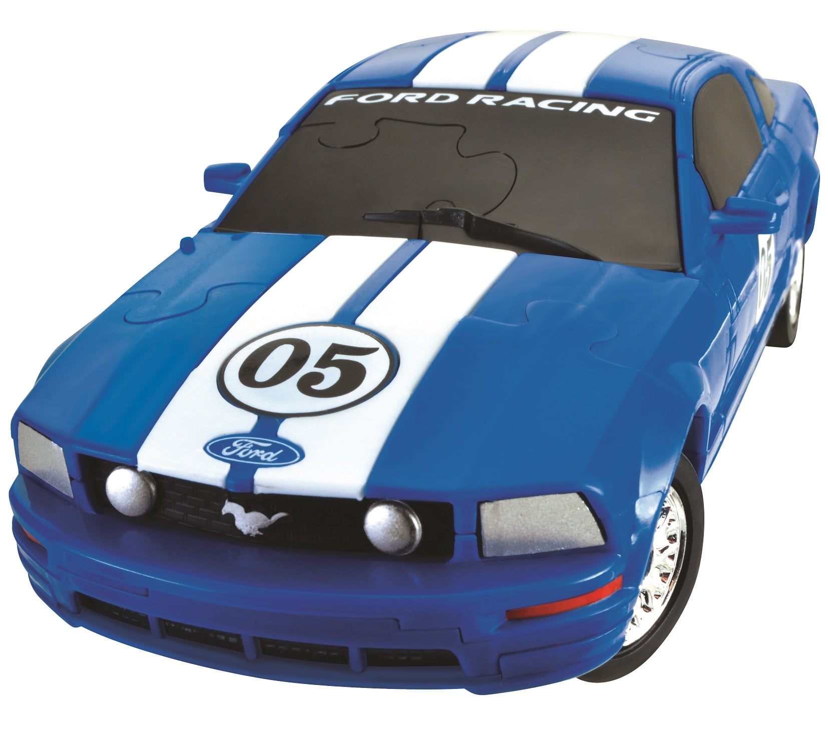 Ford Mustang FR500C- Blue 3D Jigsaw Puzzle Car Kit - Walmart.com