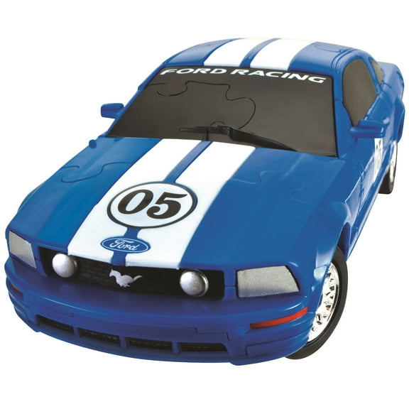 Ford Mustang FR500C- Blue 3D Jigsaw Puzzle Car Kit