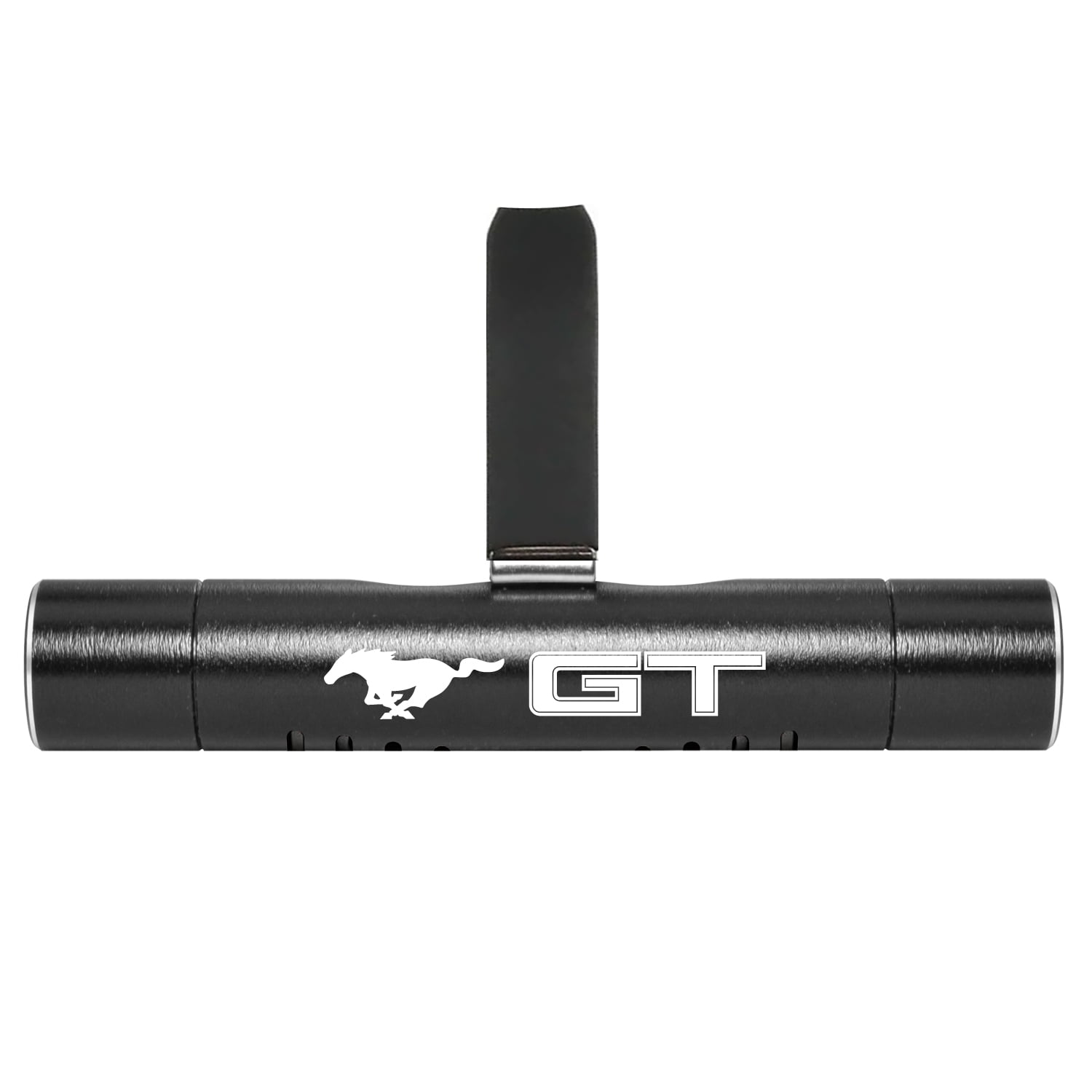 Ford Mustang GT Car AC Vent Air Freshener Black Clip with adjustable window and 10 Refill Sticks