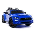 thumbnail image 1 of Ford Mustang GT Kids 12V Electric Ride-On Car w R/C Parental Control Remote, LED Foam wheels + Underbody LED Kit, MP3 + Wireless Music Streaming, Car Cover, Vegan Leather Seat, 1 of 10