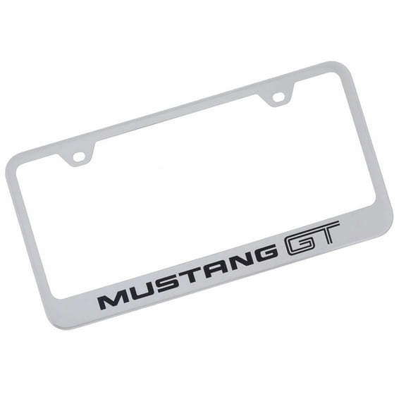 Ford Mustang GT Laser Etched Logo Stainless Steel License Plate Frame (Chrome)